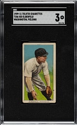 1909-1911 T206 White Border Kid Elberfeld Fielding SGC VG 3 - Tolstoi Back