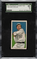 1909-1911 T206 White Border Bob Groom SGC EX 60