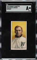 1909-1911 T206 White Border Walter Johnson Portrait SGC Authentic