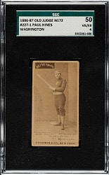1887 N172 Old Judge Paul Hines SGC VG/EX 50