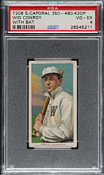 1909-1911 T206 White Border Wid Conroy with Bat PSA VG-EX 4
