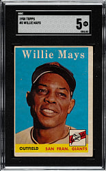 1958 Topps #5 Willie Mays SGC EX 5