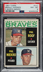 1964 Topps #541 Phil Niekro Rookie PSA NM-MT 8