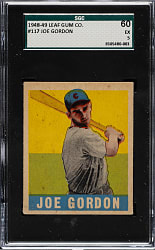 1948-1949 Leaf #117 Joe Gordon SGC EX 60