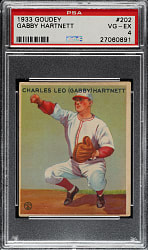 1933 R319 Goudey #202 Gabby Hartnett PSA VG-EX 4