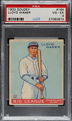 1933 R319 Goudey #164 Lloyd Waner PSA VG-EX 4