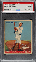 1933 R319 Goudey #42 Eddie Collins PSA VG-EX 4