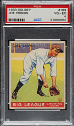 1933 R319 Goudey #189 Joe Cronin PSA VG-EX 4