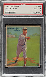 1933 R319 Goudey #223 Dizzy Dean PSA VG-EX 4