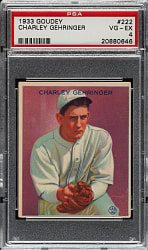 1933 R319 Goudey #222 Charley Gehringer PSA VG-EX 4