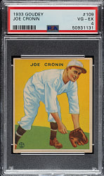 1933 R319 Goudey #109 Joe Cronin PSA VG-EX 4