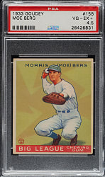 1933 R319 Goudey #158 Moe Berg PSA VG-EX+ 4.5