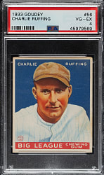 1933 R319 Goudey #56 Red Ruffing PSA VG-EX 4