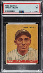 1933 R319 Goudey #31 Tony Lazzeri PSA POOR 1