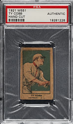 1921 W551 Ty Cobb PSA Authentic