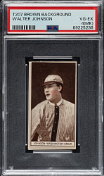 1912 T207 Brown Background Walter Johnson PSA VG-EX 4 (MK)