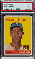 1958 Topps #310 Ernie Banks PSA EX-MT 6