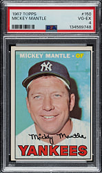 1967 Topps #150 Mickey Mantle PSA VG-EX 4