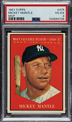1961 Topps #475 Mickey Mantle MVP PSA VG-EX 4