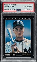 Signed 1993 Pinnacle #457 Derek Jeter Rookie - PSA/DNA