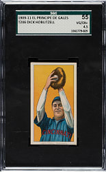 1909-1911 T206 White Border Dick Hoblitzell SGC VG/EX+ 55 - El Principe De Gales Back