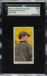 1909-1911 T206 White Border Wildfire Schulte Back View SGC EX 60 - El Principe De Gales Back