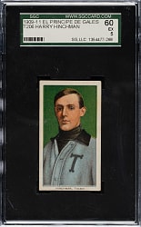 1909-1911 T206 White Border Harry Hinchman SGC EX 60 - El Principe De Gales Back