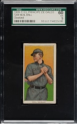 1909-1911 T206 White Border Neal Ball Cleveland SGC EX 60 - El Principe De Gales Back