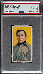 1909-1911 T206 White Border Newt Randall PSA VG-EX 4 - Cycle 350 Back