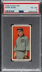 1909-1911 T206 White Border Donie Bush PSA VG-EX 4 - Cycle 350 Back