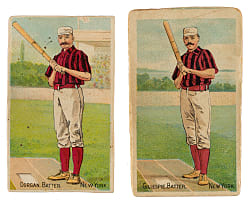 1887 N284 Buchner Gold Coin Mike Dorgan and Pete Gillespie Pair