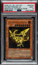 2005 Yu-Gi-Oh! Flaming Eternity Unlimited #EN005 Sacred Phoenix of Nephthys Ultimate Rare PSA MINT 9