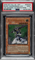 2005 Yu-Gi-Oh! Flaming Eternity 1st Edition #EN008 SIlent Swordsman Lv5 Ultimate Rare PSA MINT 9