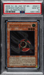 2006 Yu-Gi-Oh! Shadow of Infinity 1st Edition #EN011 Adhesive Explosive Ultimate Rare PSA GEM MINT 10 - 1 of 3!