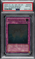2006 Yu-Gi-Oh! Enemy of Justice 1st Edition #EN058 Miraculous Descent Ultimate Rare PSA GEM MINT 10