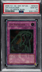 2006 Yu-Gi-Oh! Enemy of Justice 1st Edition #EN049 Life Equalizer Ultimate Rare PSA GEM MINT 10