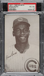 1947-1966 Exhibits Ernie Banks Portrait PSA VG-EX 4