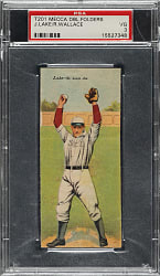 1911 T201 Mecca Double Folders Bobby Wallace/Lake PSA VG 3