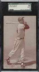 1963 Statistic Back Exhibits Hank Aaron SGC VG/EX 50