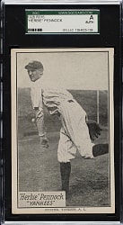 1929 R315 "Portraits and Action" Herb Pennock SGC Authentic