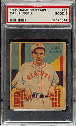 1934-1936 R327 Diamond Stars #39 Carl Hubbell PSA GOOD 2
