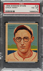 1934-1936 R327 Diamond Stars #18 Chick Hafey (1935 Green Back) PSA VG-EX 4