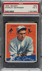 1934 R320 Goudey #23 Charley Gehringer PSA VG 3