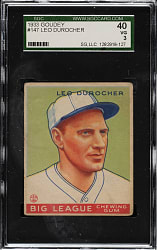 1933 R319 Goudey #147 Leo Durocher SGC VG 40