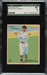 1933 R319 Goudey #194 Earl Averill SGC VG 40