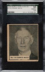 1936 V355 World Wide Gum #110 Connie Mack SGC VG/EX+ 55