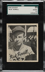 1936 R314 Goudey "Wide Pen" Premium Rick Ferrell SGC GOOD+ 35