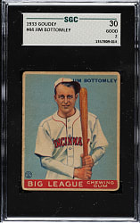 1933 R319 Goudey #44 Jim Bottomley SGC GOOD 30