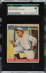 1933 R319 Goudey #188 Rogers Hornsby SGC VG 40