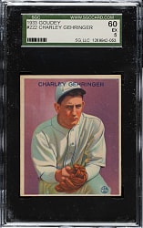 1933 R319 Goudey #222 Charley Gehringer SGC EX 60
